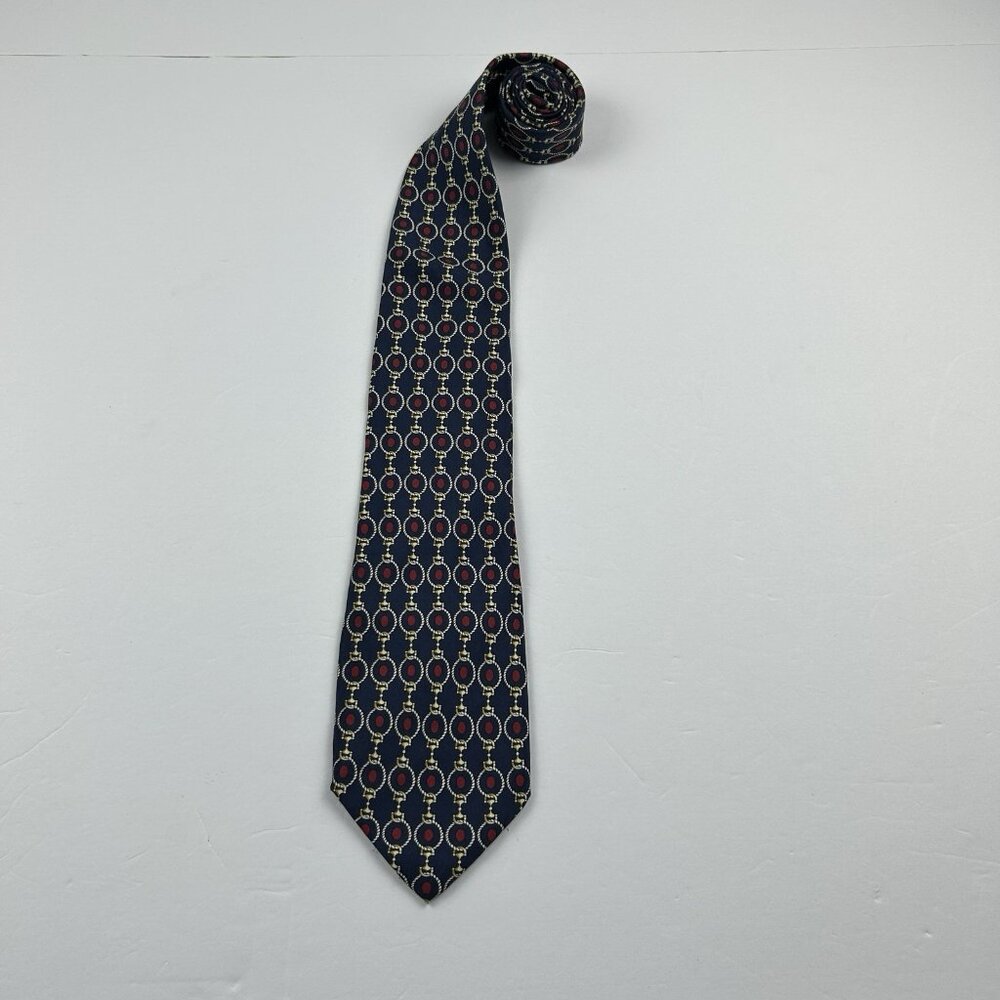 Paolo Designed by Paolo Gucci Tie Necktie 100% Silk Equestrian Made in Italy